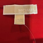 Michael Kors Women's Gold Ring Keyhole Top Long Sleeve Red Size L Holiday NWT Photo 7