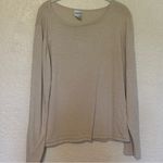 Chico's Light Beige Gold Metallic XL Long Sleeve Shimmer Sweater 3 Photo 2