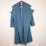 SNDYS X Revolve Teddy Coat in Storm Blue Oversized Long Collared Size 4 Photo 3