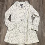 Chic White Patterned Pea Coat Photo 11