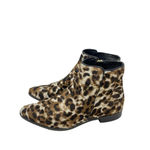 J.Crew Collection Sienna Leopard Calf Hair Booties Black Brown Size 8 Photo 1