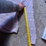 Studio Y Vintage Y2K  Lavender Sparkle Crochet High Low Sweater Black Bow Size XS Photo 7