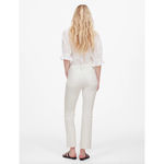 Madewell Petite Kick Out Crop Jeans Pure White Stretch Mid Rise Flare US 33P NWT Photo 2