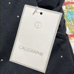 CALLIGRAPHIE womens size XS womens black pullover blouse rhinestones longsleeve Photo 6