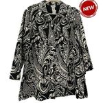 Units Petite Black White Button Front Shirt/Blazer Petite Size XL NWT | 40 Photo 1