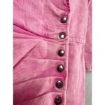 Retrofete Willa Denim Mini Dress Vintage Pink Size Large Stretch Distressed Photo 5