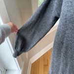 Madewell Charcoal Gray Boatneck Button Shoulder Merino Wool Mini Dress Small Photo 5