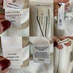 Marc Jacobs  Button Down Blouse Short Sleeve Top Crew Neck Poplin White Top 4 NWT Photo 6