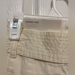 American Eagle  Cream Highest Rise Belted Paperbag Waist Cropped Wide Leg Pants Photo 9