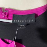 Attention NWT  Fuchsia Pink Black Color Block Keyhole Front Barbiecore Dress Photo 3