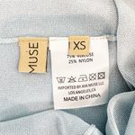 NWT Aya Muse Portia Open Back Slinky Sheer Midi Dress in Ice Melt Blue Size XS Photo 5