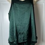 Ekouaer  Green Satin Camisole and Shorts Set L Photo 0