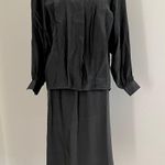 Le Jolly Vintage  100% Silk Leather and Snake Skin Skirt blouse set Photo 0