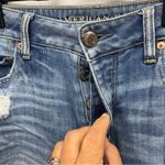 American Eagle American‎ Eagle Outfitters Women's Ripped Blue Boot Cut Jeans Photo 3