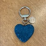 Teal rhinestone heart bag, charm Green Photo 1
