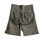 OQQ Biker Shorts Seamless Ribbed Gray Small Photo 3