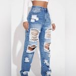 SheIn Ripped Detail Boyfriend Jeans Size S 4 Photo 7