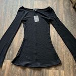 Michael Costello Micheal Costello x REVOLVE Emily Long Sleeve Top in Black Photo 1