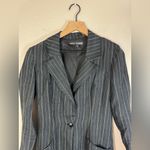 Betsey Johnson Vintage 90’s  Black Linen Striped Blazer Jacket size Small Photo 1