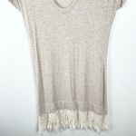 DOLAN Khaki Sheer Low V Photo 6