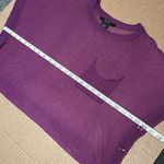 Vertigo Paris Vertigo delicate pullover vest, oversized lagenlook, purple, sheer knit, M Photo 6
