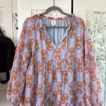 J.marie floral tiered long sleeve dress Blue Size L Photo 2