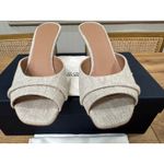 Malone Souliers Lumi 70 Slide Sandal Squared Toe Stiletto Beige 6 US 36.5 EU NIB Photo 6