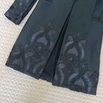 Alexis $759 NWOT  Embroidered Women's Black Coat Size M Photo 12