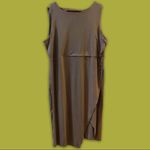 Lisa Rinna Collection Side Ruched Midi Dress Brown Size XL Photo 1