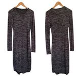 Wilfred Free Aritzia Long Sleeve Sweater Midi Dress Scoop Neck Purple Gray Small Photo 1