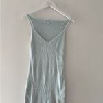 Reformation  Dahlia Cotton Sweater Dress in Powder Blue S Photo 4
