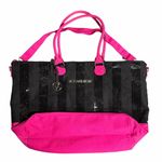 Victoria's Secret  Weekender Tote Bag Black and Pink Sequins Photo 2