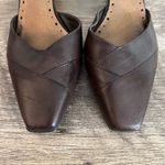 Michelle D Brown Leather Heels Shoes Ankle Strap Women’s Size 6 Business Photo 2