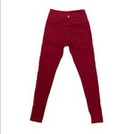 Buffbunny Collection Buffbunny Anastasia Mesh Leggings High Rise Sheer Red Burgundy athletic Pants S Photo 5