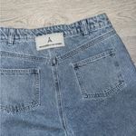 Maniere De Voir  Blue Straight Leg Jeans with Button Detail Photo 3