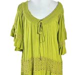Free People Bohemian Witchy Dream On Maxi Dress Green XS NEW Crochet Gauze Fall Photo 7