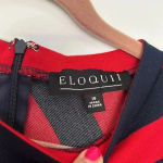 Eloquii  Navy Blue and Red Stripe Asymmetrical Knit Dress Plus Sz 18 Photo 7