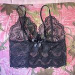 coquette black lace bow lingerie cami tank top Photo 2