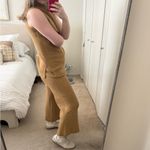 A New Day Women's Tan Ribbed Wide Leg Mock Neck Sweater Two Piece Set Photo 2