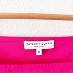 Taylor Tillman Square Neckline Puff Sleeve Mini Dress in Fuchsia Pink Photo 2