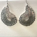 Silver tone paisley statement earrings Photo 9