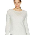 Lucky Brand  Light Gray Cable Knit Sweater Size Medium Photo 0