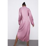 ZARA  Satin Effect Faux Wrap Midi Dress Photo 12
