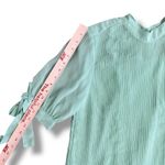 ASOS  DESIGN Mint Green Pleated Chiffon Midi Dress Size 6 Mock Neck Wedding Guest Photo 4