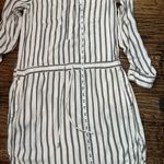 Lou & grey  LOFT black and cream shirt dress with tie/cinched waist. XS Photo 3