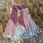 Euro Patchwork Vintage Skirt Pink Size L Photo 0