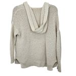 Aerie  Cream Crochet Hooded Cardigan Sweater XS/S Open Front Loose Knit Beach Photo 1