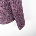 Talbots  Burgundy Tweed Long Sleeves Lined Single Button Closure Blazer Size 14 Photo 9