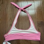 Solid & Striped NWT The Reagan Tie Halter Bikini Top in Bubblegum Photo 3
