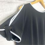 Ivanka Trump  Black & White Trim Open Tie Sleeve Blouse Top Size Small Photo 5